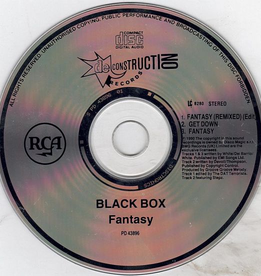 Black Box - Fantasy (Remixed Edit) - Deconstruction UK CD