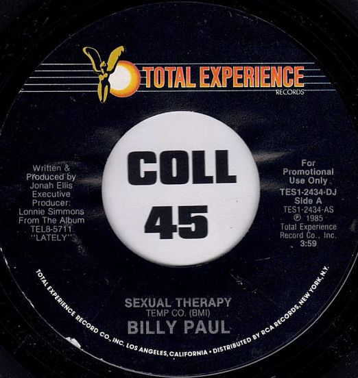 Billy Paul - Sexual Therapy b/w Hot Date - Total Experience DJ 7"