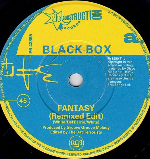 Black Box - Fantasy (Remixed Edit) b/w Get Down - Deconstruction UK 7"