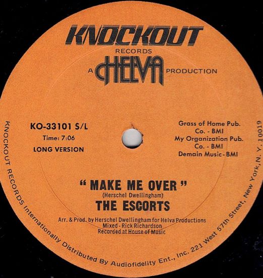 The Escorts - Make Me Over (Long Version) b/w Short Version - Knockout 12"