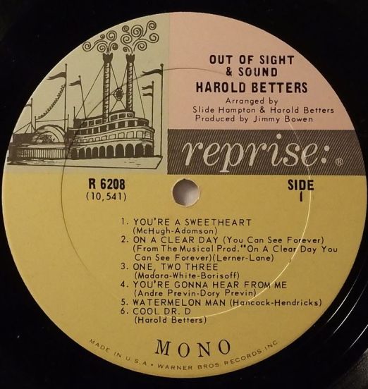HaroldBetters-OutOfSight&SoundLABEL