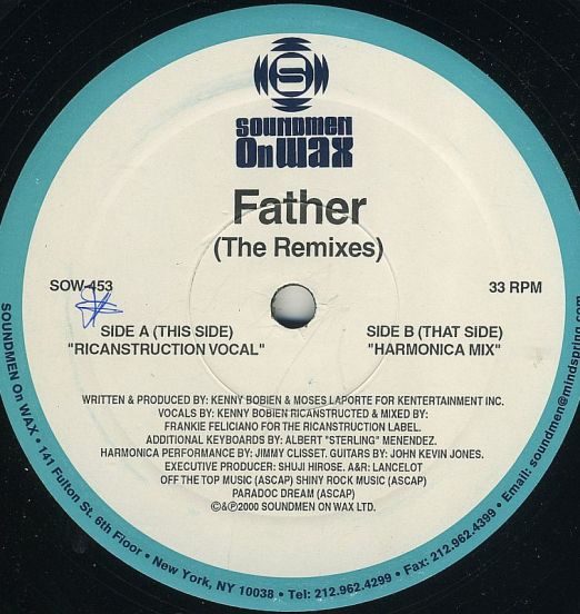 Kenny Bobien - Father (The Remixes) - Soundmen On Wax 12"