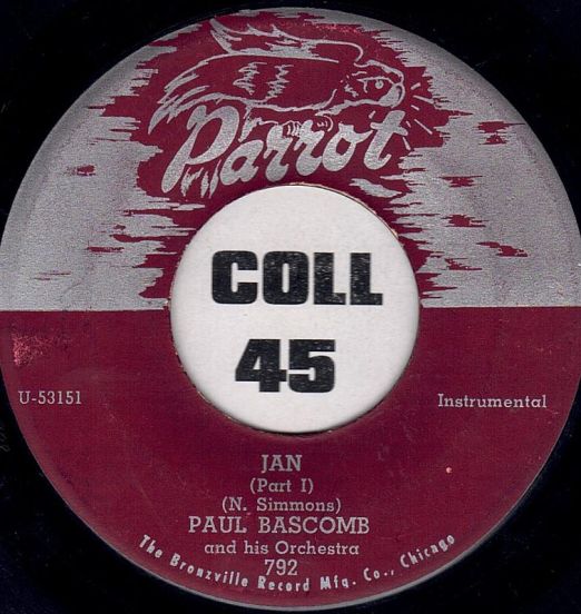 Paul Bascomb And His Orchestra - Jan Part1 b/w Part2 - Parrot 7"