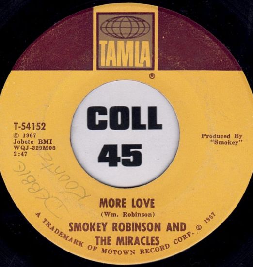 Smokey Robinson & The Miracles - More Love b/w Swept For You Baby - Tamla 7"