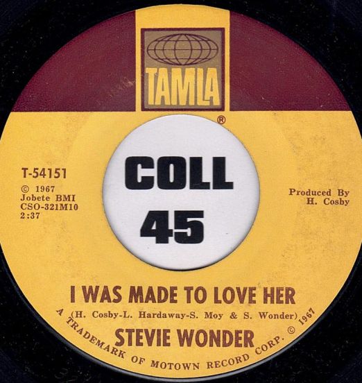 Stevie Wonder - I Was Made To Love Her b/w Hold Me - Tamla 7"