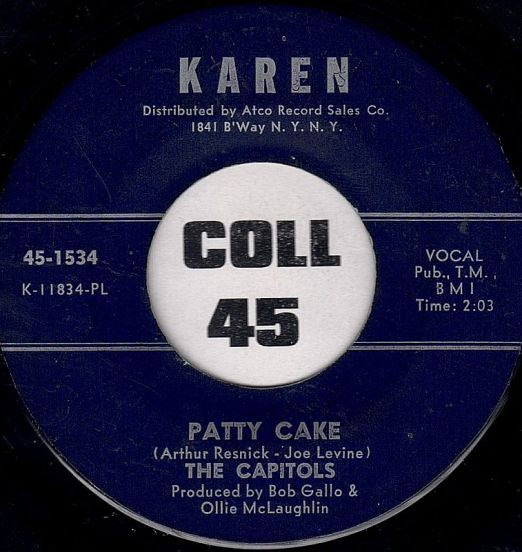 The Capitols - Patty Cake b/w Take A Chance On Me Baby - Karen 7"