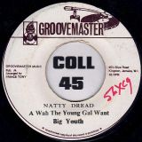 Big Youth – Natty Dread A Wah The Young Girl Want b/w Drum & Bass A Wah The Young Girl Want (Version) – Groovemaster JAM 7″