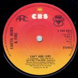 Earth, Wind & Fire – September b/w Can’t Hide Love – Cbs UK 7″