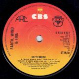 Earth, Wind & Fire – September b/w Can’t Hide Love – Cbs UK 7″