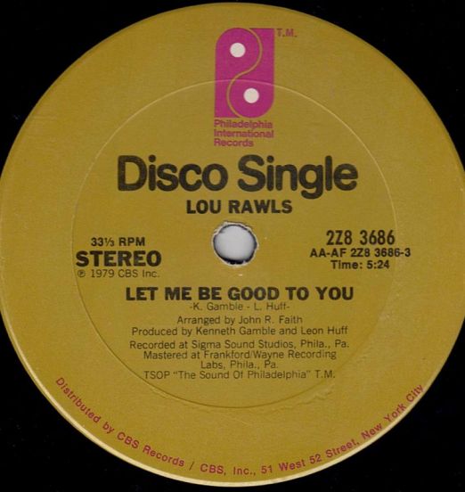 Lou Rawls - Let Me Be Good To You b/w Lover's Holiday - PIR 12"