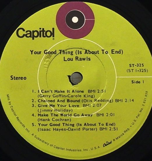 LouRawls-YourGoodThingLABEL
