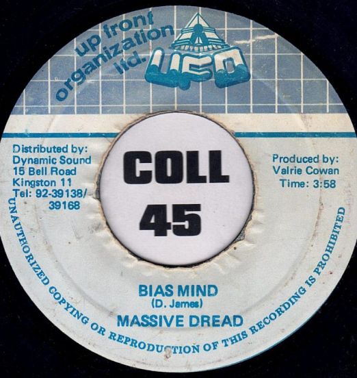 Massive Dread - Bias Mind b/w Bias Mind Dub - Ufo 7"