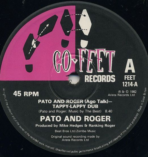 Pato & Roger - Pato & Roger (Ago Talk) b/w Tappy Lappy Dub - Go-Feet UK 12"