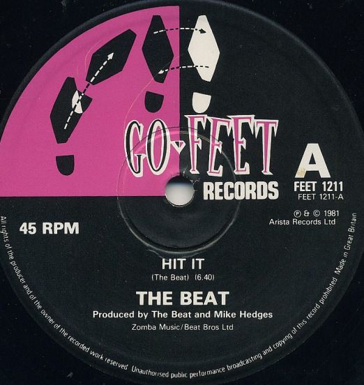 The Beat - Hit It b/w Which Side Of The Bed...? - Go-Feet UK 12"