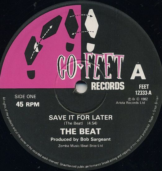 The Beat - Save It For Later b/w What's Your Best Thing? (Dub Style) - Go-Feet UK 12"
