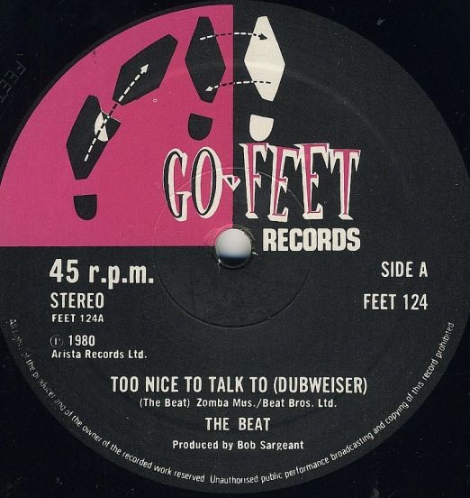 The Beat - Too Nice To Talk To (Dubweiser) b/w Psychedelic Rockers (Dubweiser) - Go-Feet UK 12"