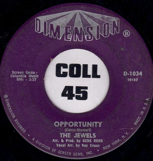 The Jewels - Gotta Find A Way b/w Opportunity - Dimension 7"