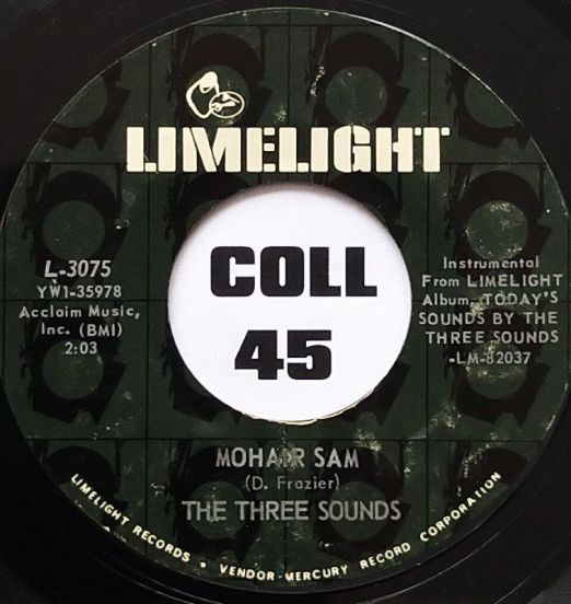 The Three Sounds - Mohair Sam b/w Downtown - Limelight DJ 7"