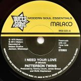 Patterson Twins – I Need Your Love b/w Richard Caiton – I’m Gonna Love You More – Outta Sight 7″
