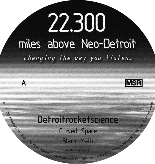 Detroitrocketscience, Kuba Sojka - 22,300 Miles Above-Detroit - Minimalsoul 12"