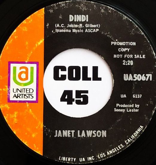Janet Lawson - Dindi b/w Two Little Rooms - UA 7"