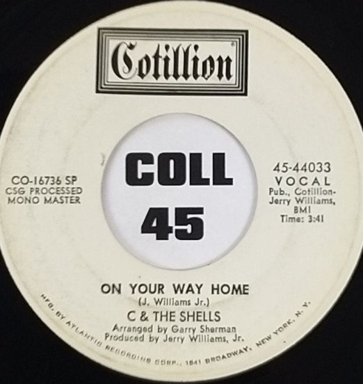 C & The Shells - Good Morning Starshine b/w On Your Way Home - Cotillion 7"