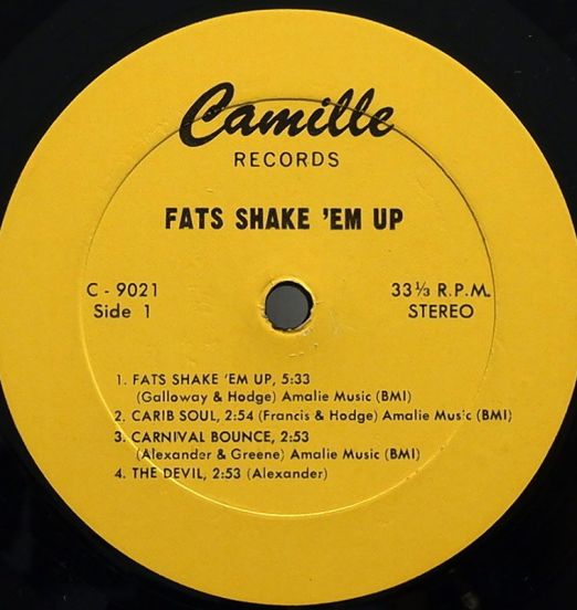 Claude "Fats" Greene Featuring Pritchard - Fats Shake 'Em Up - Camille LP