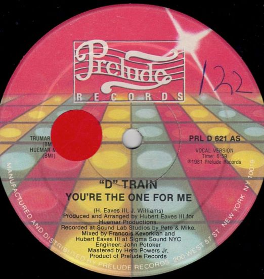 "D" Train - You're The One For Me b/w You're The One For Me - Prelude 12"