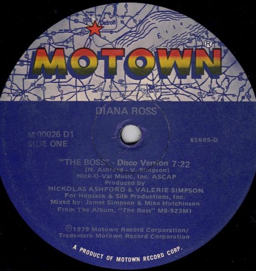 Diana Ross - The Boss (Disco Version) b/w Lovin' Livin & Givin' - D.J. International 12"