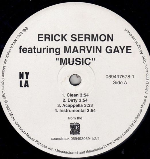 Erick Sermon Featuring Marvin Gaye - Music b/w Cha Cha - Stick 'Em - NY.LA Music DJ 12"