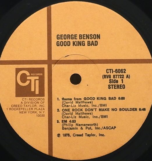 GeorgeBenson-GoodKingBadLABEL