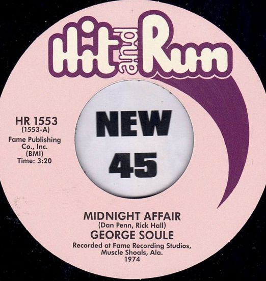 George Soule - Midnight Affair b/w Cross My Heart - Hit And Run UK 7"