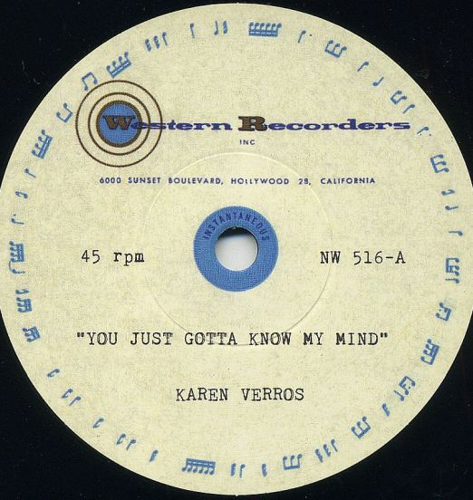 *JUST IN!* Karen Verros - You Just Gotta Know My Mind b/w Karen's Theme - Ace UK 7"