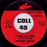 Marsha Brody – Soda-Pop b/w It Won’t Be A Dance – Heart & Soul 7″