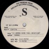 Nomad – (I Wanna Give You) Devotion – Capitol TESTPRESS 12″