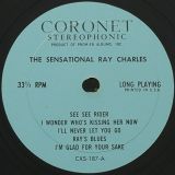 Ray Charles – The Sensational MONO – Coronet LP