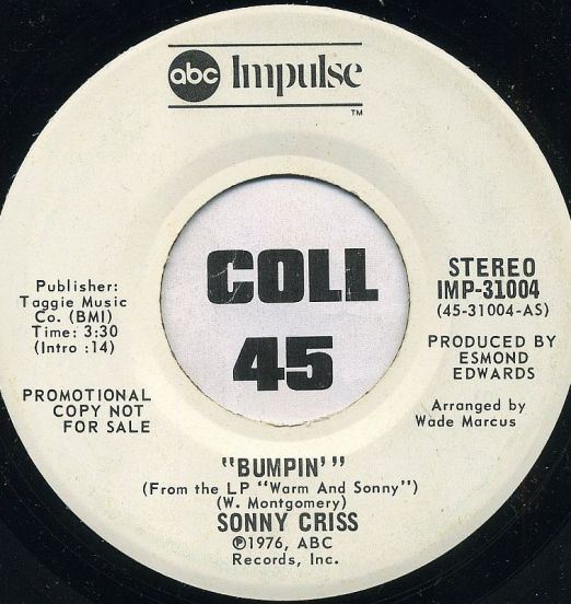 Sonny Criss - Bumpin' (Stereo) b/w (Mono) - ABC DJ 7"