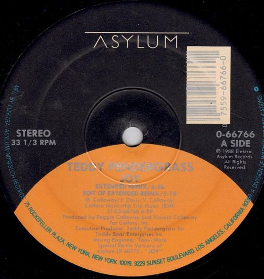 Teddy Pendergrass - Joy - Asylum 12"