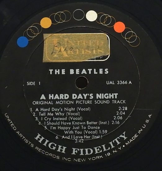 TheBeatles-AHardDaysNightLABEL