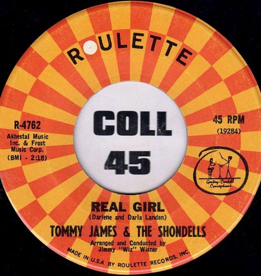 TommyJamesAndTheShondells-RealGirl-Roulette45LabelB
