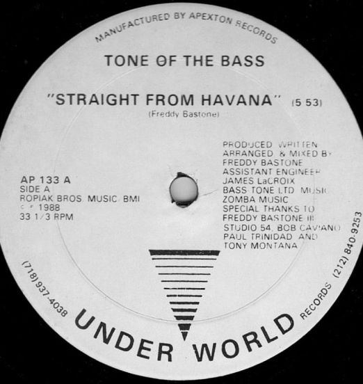Tone Of The Bass - Straight From Havana - Underworld DJ 12"