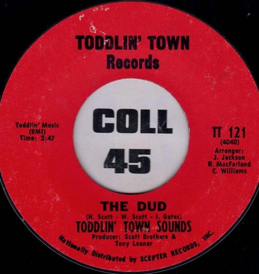 Toddlin' Town Sounds - The Dud b/w It's Your Thing - Toddlin' Town Red 7"