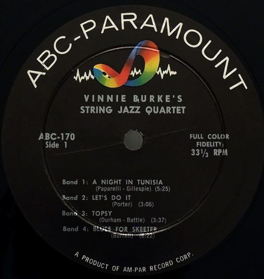 VinnieBurke-VinnieBurkesStringJazzQuartettLABEL