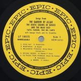 Yaffa Yarkoni, Trio Bel Canto With George Stratis And His Ensemble – Songs From The Garden Of Allah (The Exotic Sounds Of Greece And The Near East) – Epic LP
