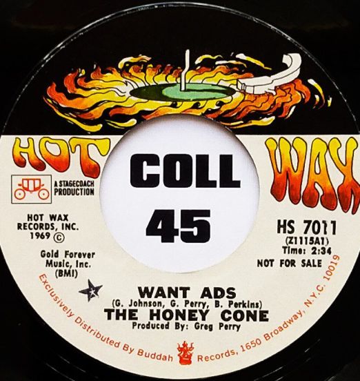 Honey Cone - Want Ads b/w We Belong Together - Hotwax 7"