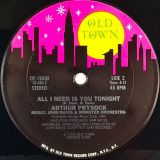 Arthur Prysock – All I Need Is You Tonight b/w When Love Is New – Old Town 12″