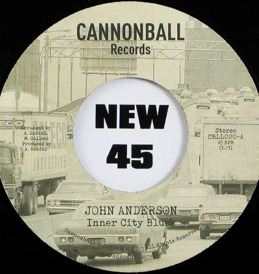 John Anderson - Inner City Blues Instrumented (Cannonball) b/w Original Acetate Demo Take (Angel Sound) - Cannonball 7"