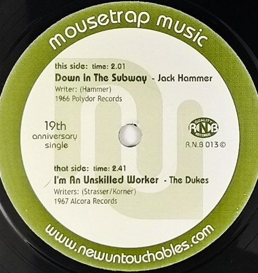 Jack Hammer - Subway b/w Dukes - Unskilled Worker - Mousetrap 7"
