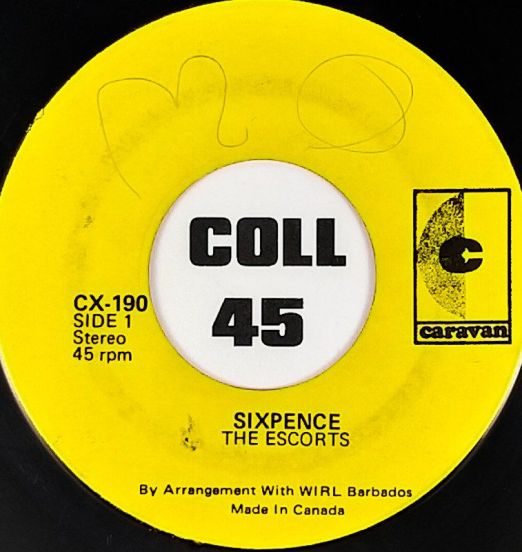 The Escorts - Sixpence b/w Loving Feeling - Caravan 7"