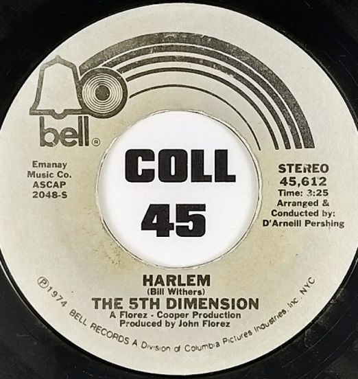 The 5th Dimension - Harlem b/w My Song - Bell 7"